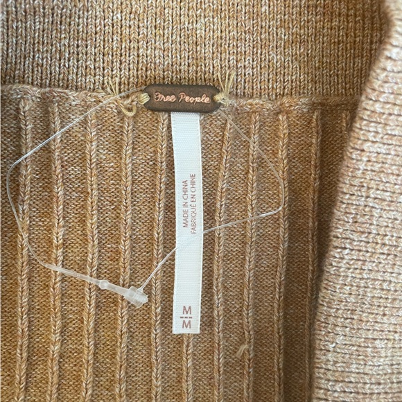 Free People Rib Knit Mod Wrap Sweater Skirt Sand Size Medium - Picture 3 of 3